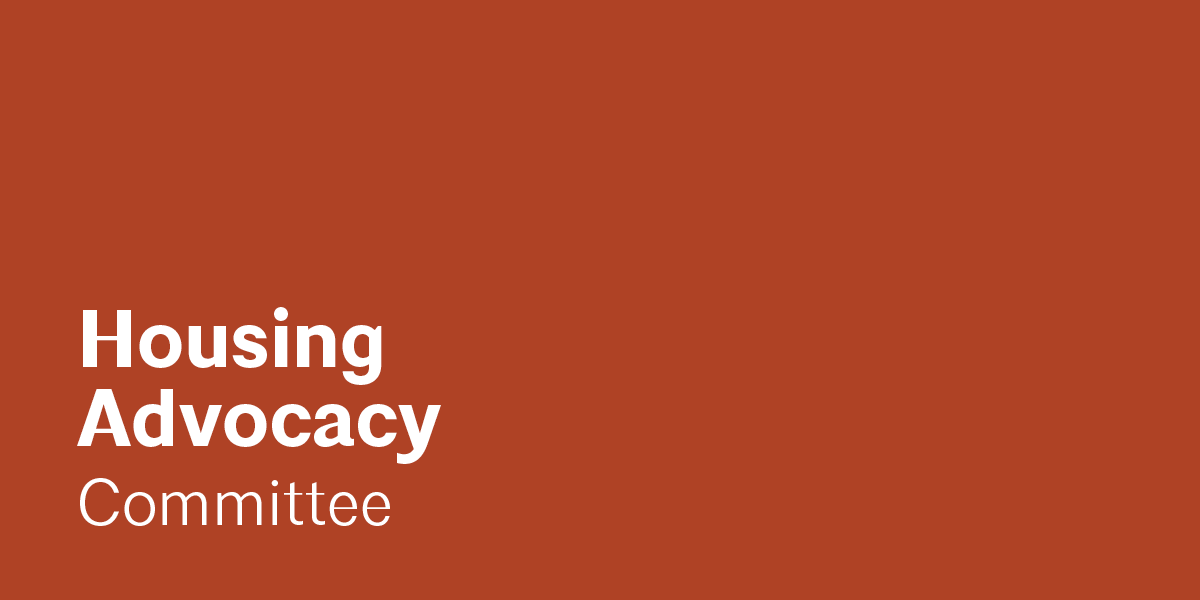 Housing Advocacy Committee color block graphic